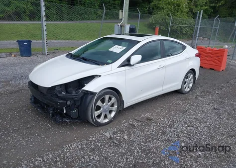 2012 Hyundai Elantra Limited из США, поврежденный, VIN 5NPDH4AE0CH121999